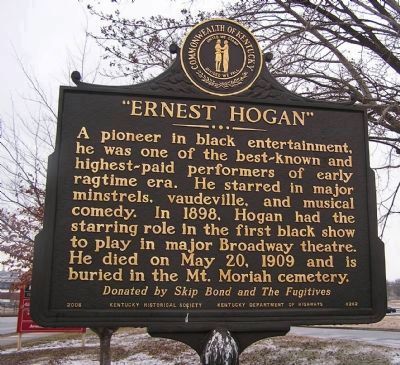 Ernest Hogan – Father of Ragtime – Historic Marker