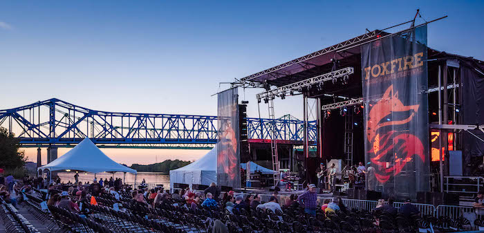 The crowd enjoys music on Ashland's waterfront