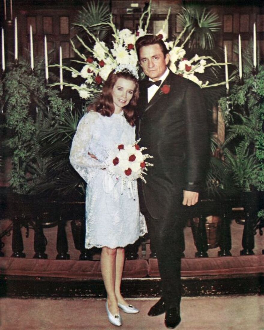 Johnny Cash and June Carter's wedding portrait