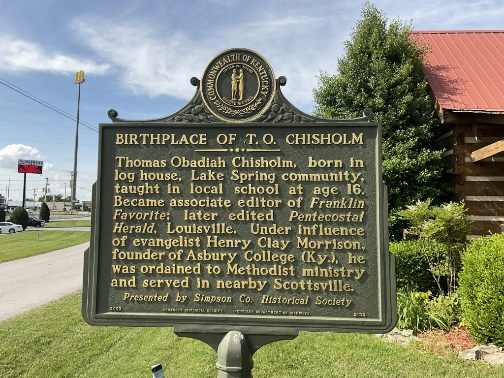 Birthplace of T.O. Chisholm Historic Marker